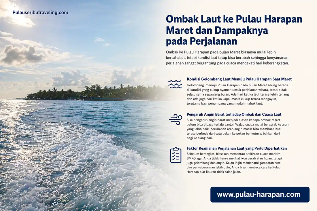 kondisi ombak di pulau harapan pada bulan maret 